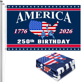 Mythcloud 4th of July flag double sided for clear readability from both sides