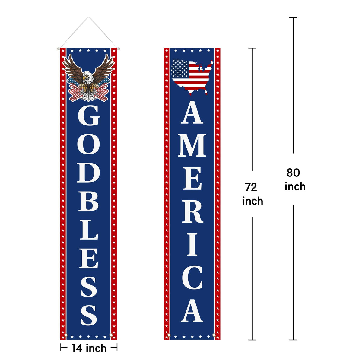 Mythcloud patriotic banners for front door add seasonal charm to outdoor spaces.