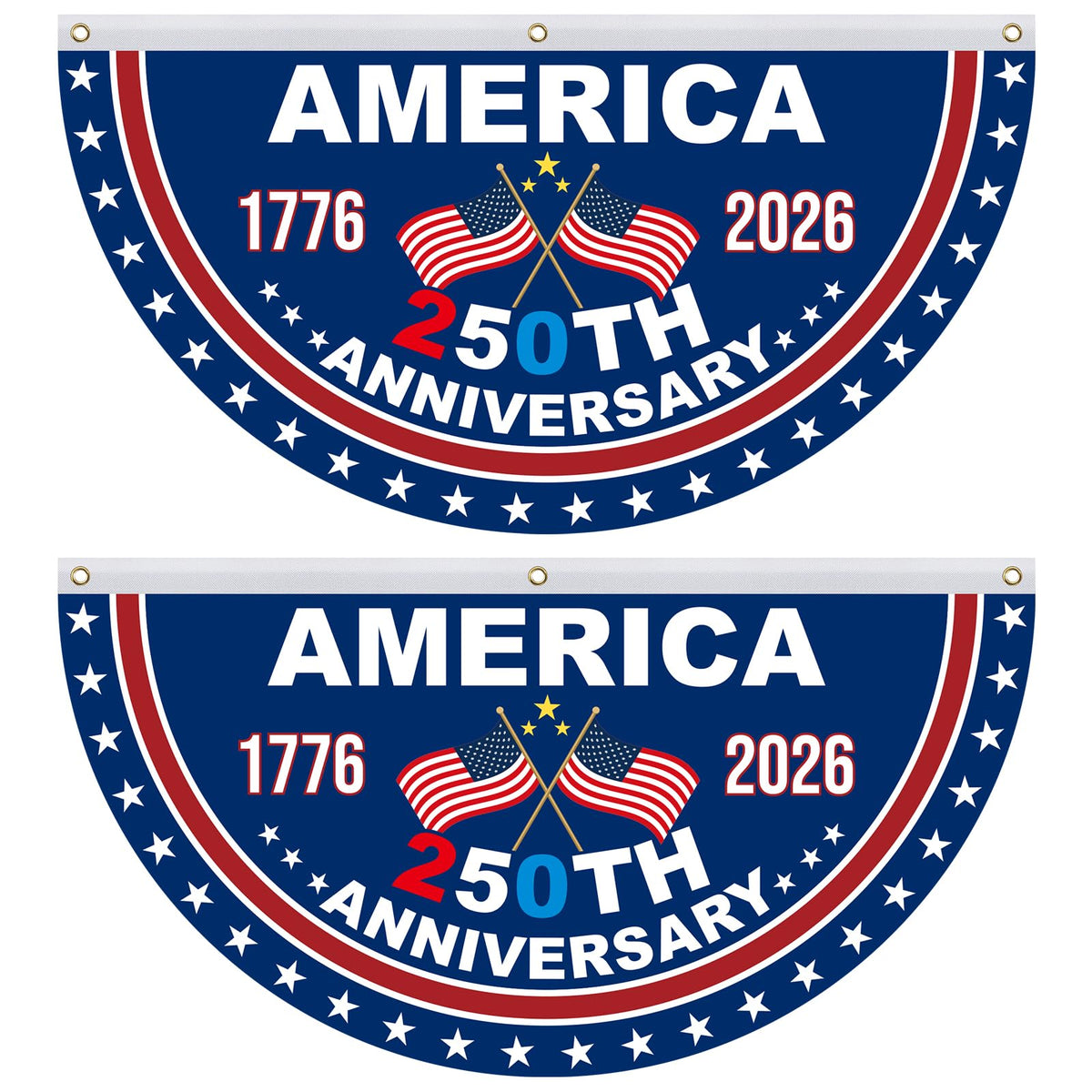 Mythcloud patriotic bunting for indoor or outdoor patriotic displays.