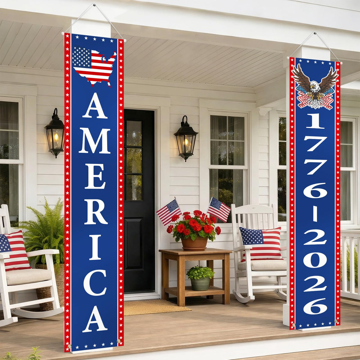 Mythcloud patriotic porch banner for bold front-door display.