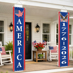 Mythcloud patriotic porch banner for bold front-door display.