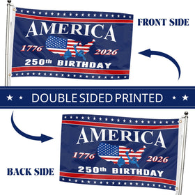 Mythcloud red white blue patriotic flag as a year round decor piece