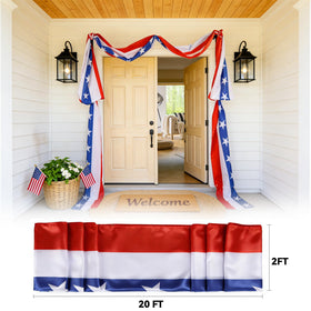 Mythcloud ribbon-ties bunting panels hang easily on fences, walls, or railings.
