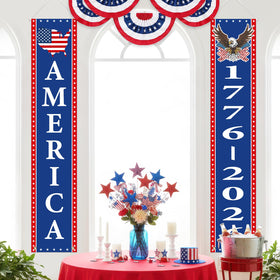 Mythcloud USA Spirit 1776-2026 banner enhances entryway display.
