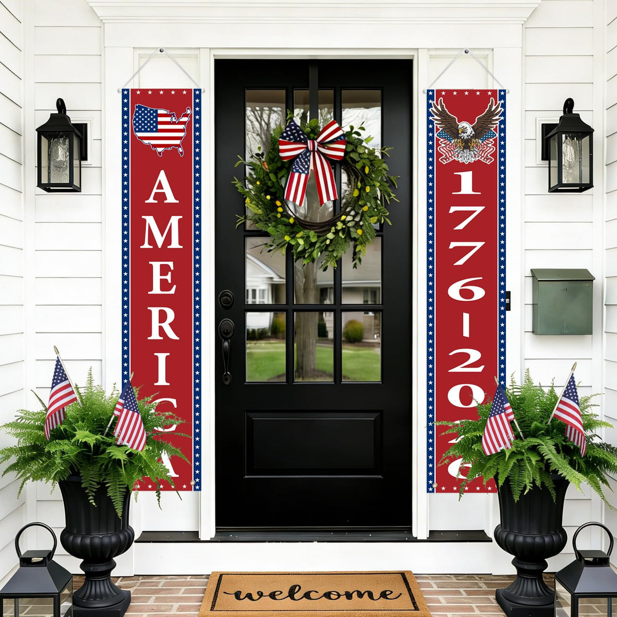 Mythcloud vertical layout banner enhances entryways with tall, clean decoration.