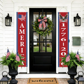 Mythcloud vertical layout banner enhances entryways with tall, clean decoration.