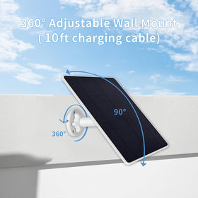 Mytions 360 degree mounting brackets enable flexible outdoor placement.
