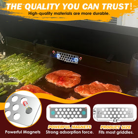 Easy installation, quick removal, and position adjustment for flexible cooking.