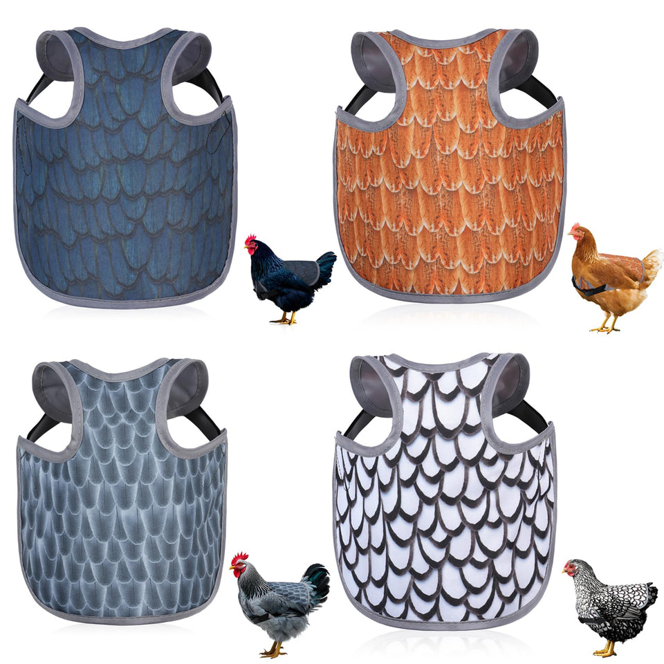 MYWSN chicken saddles back protector in black protecting hen feathers during pecking