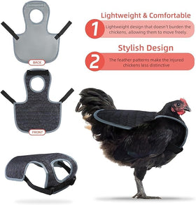 MYWSN Chicken Saddles feather protection covers bare patches while remaining with the flock.