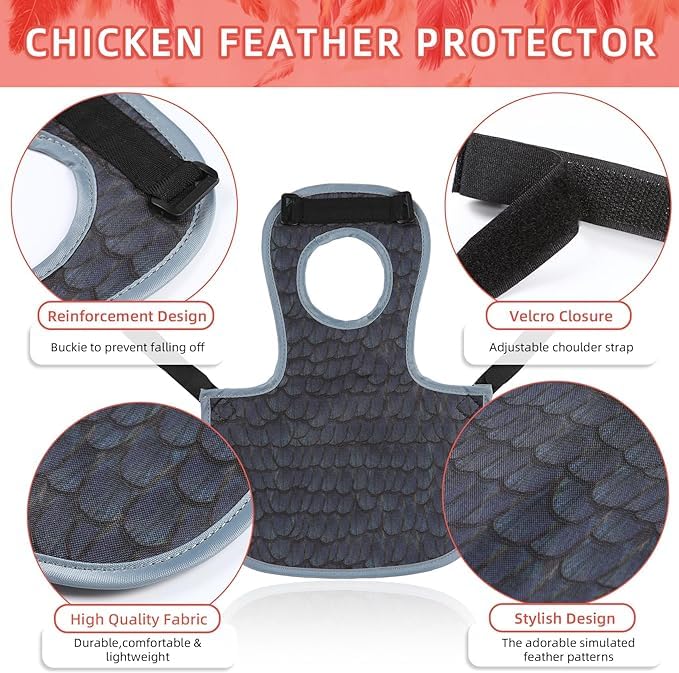 MYWSN Chicken Saddles stylish design adds charm without drawing excessive attention.