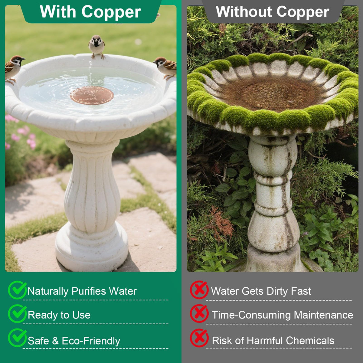 Mzesssmy copper disk water-contact detail demonstrates constant exposure for clarity