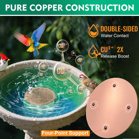 Mzesssmy disk in birdbath bowl showing universal fit for various materials