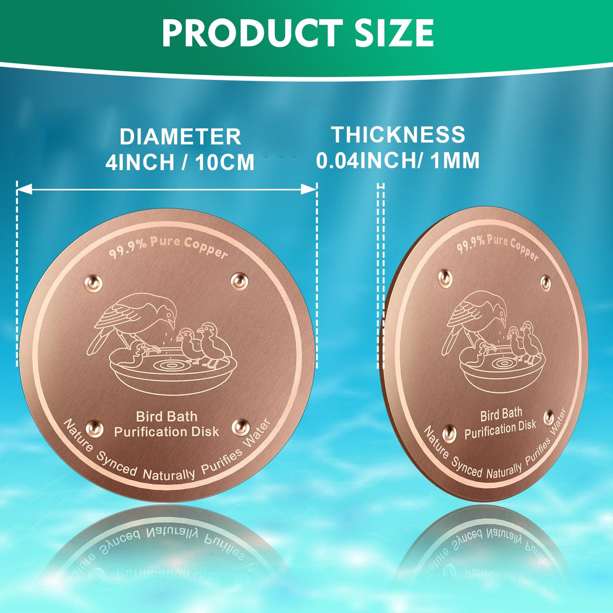 Mzesssmy outdoor copper discs built for year-round compatibility with heaters and pumps