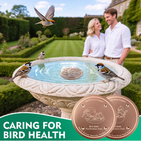 Mzesssmy universal-fit discs suit ceramic, concrete, stone, and metal bird baths