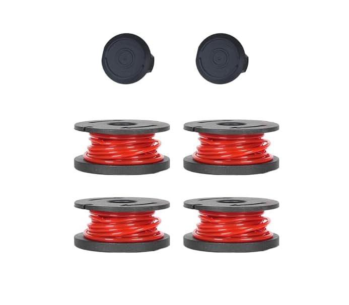 MZK string trimmer spools and spool cover for quick maintenance and clean edges