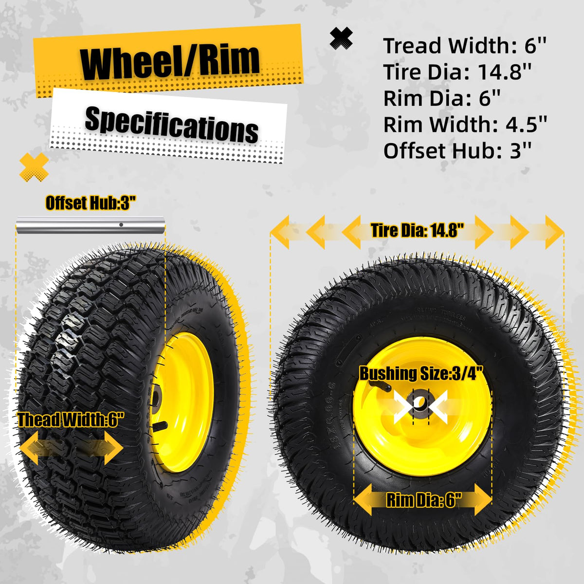 MZREXN wheel assembly kit highlight for easy mower upgrades