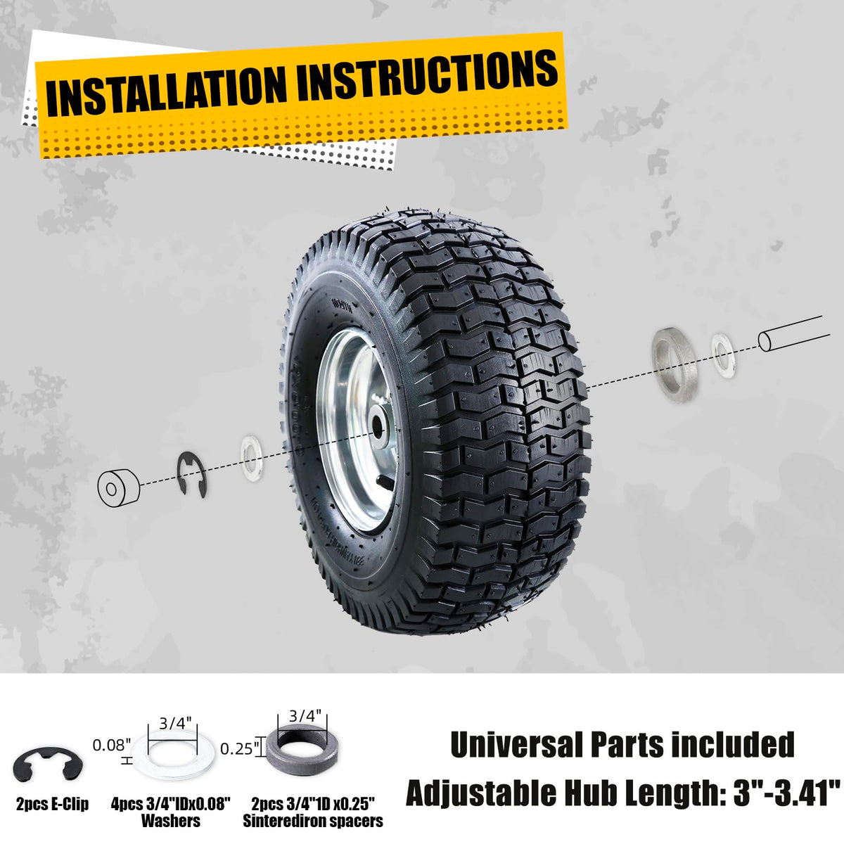 MZREXN front tire on John Deere mower demonstrates strong grip and even lawn contact.
