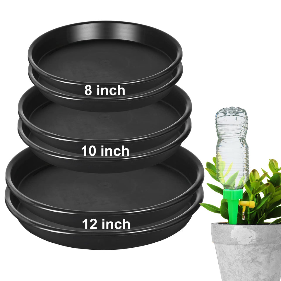 NABAOXUN 8-inch plastic drip tray for indoor pots, protects surfaces from moisture