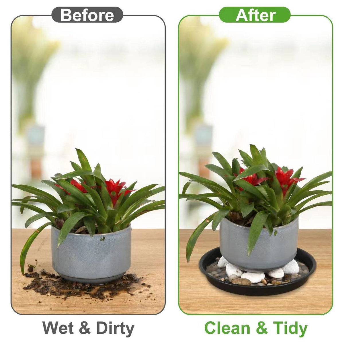 NABAOXUN assorted sizes pack fits ceramic, clay, and plastic pots