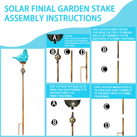 Naboher garden art gift bird stake brightens outdoor spaces for plant lovers