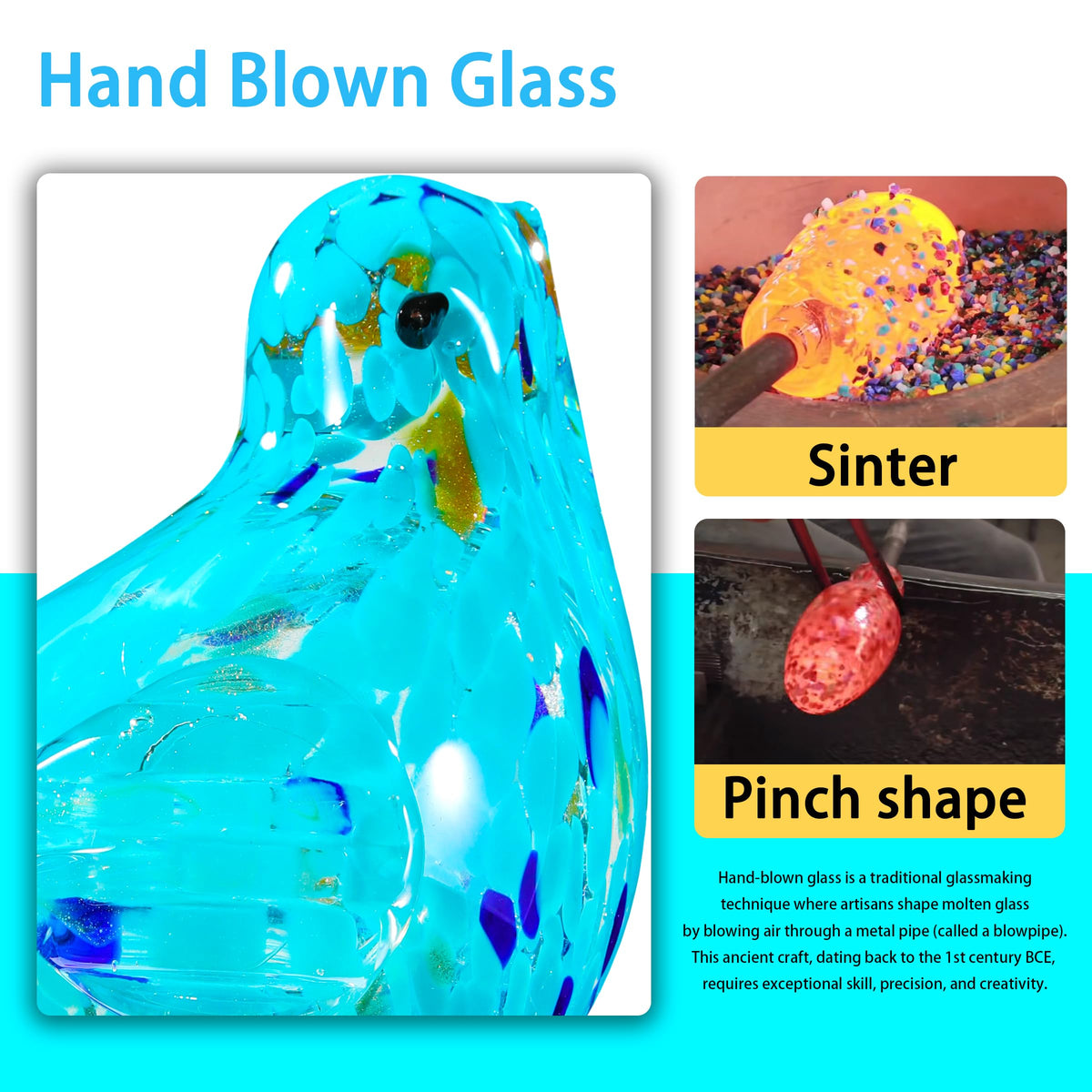 Naboher UV-treated glass stake maintains color under sun exposure