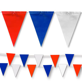 NACARUM pennant flag in red, blue and white for high visibility.