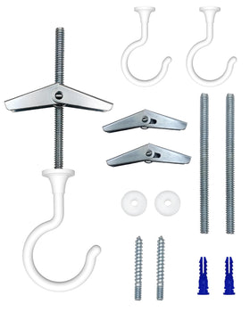 NACETURE large swag ceiling hook securely hangs plants with rust-resistant zinc alloy finish.