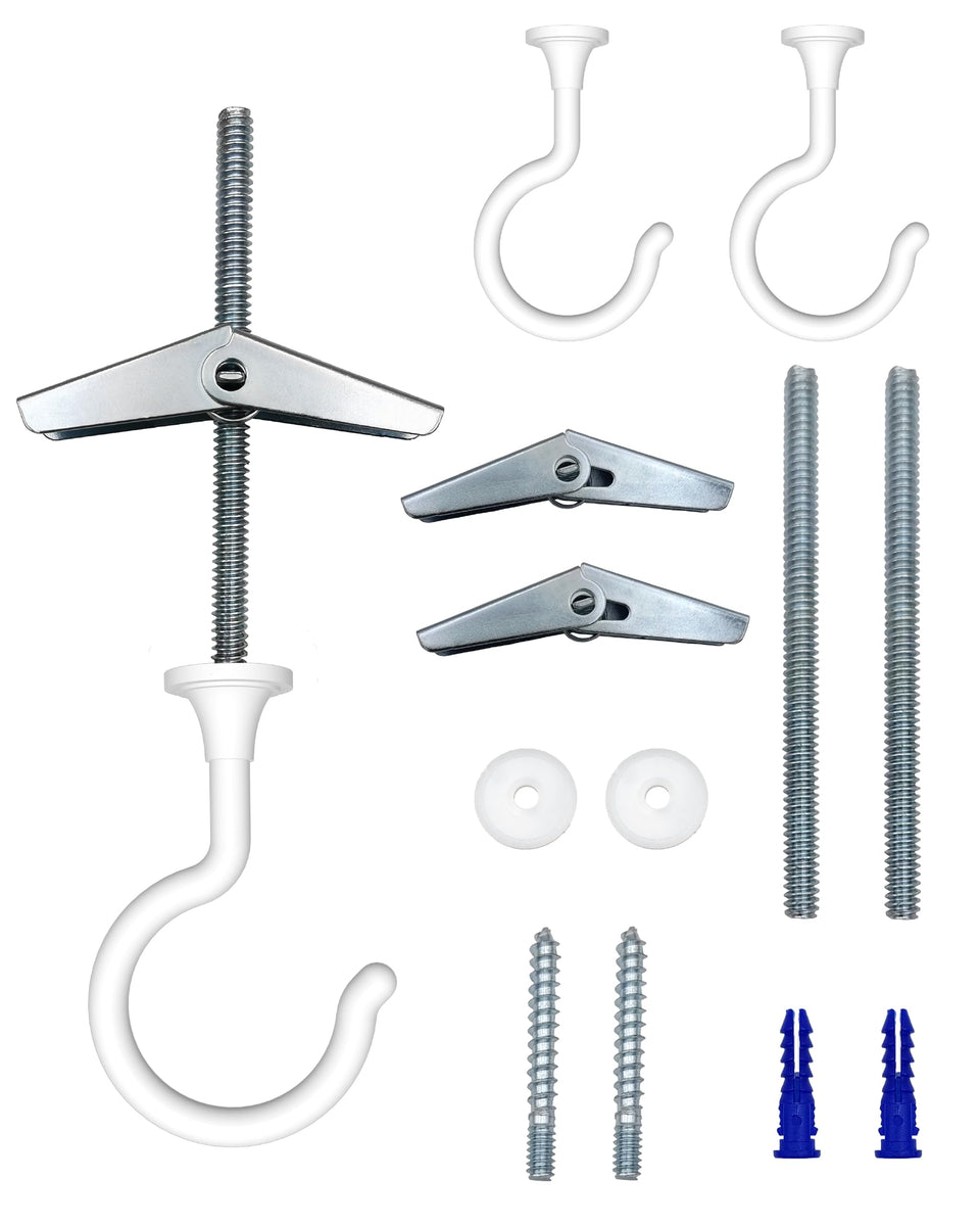 NACETURE large swag ceiling hook securely hangs plants with rust-resistant zinc alloy finish.