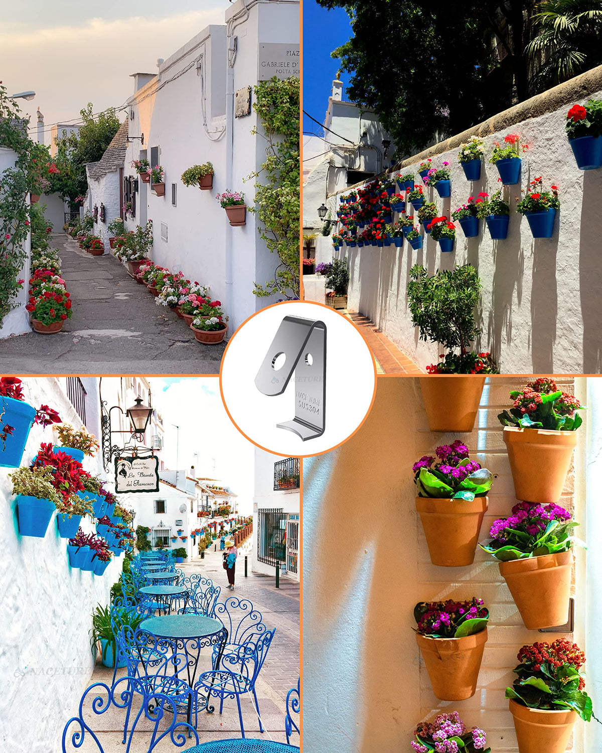 NACETURE 12-pack clips displayed for versatile plant arrangements.