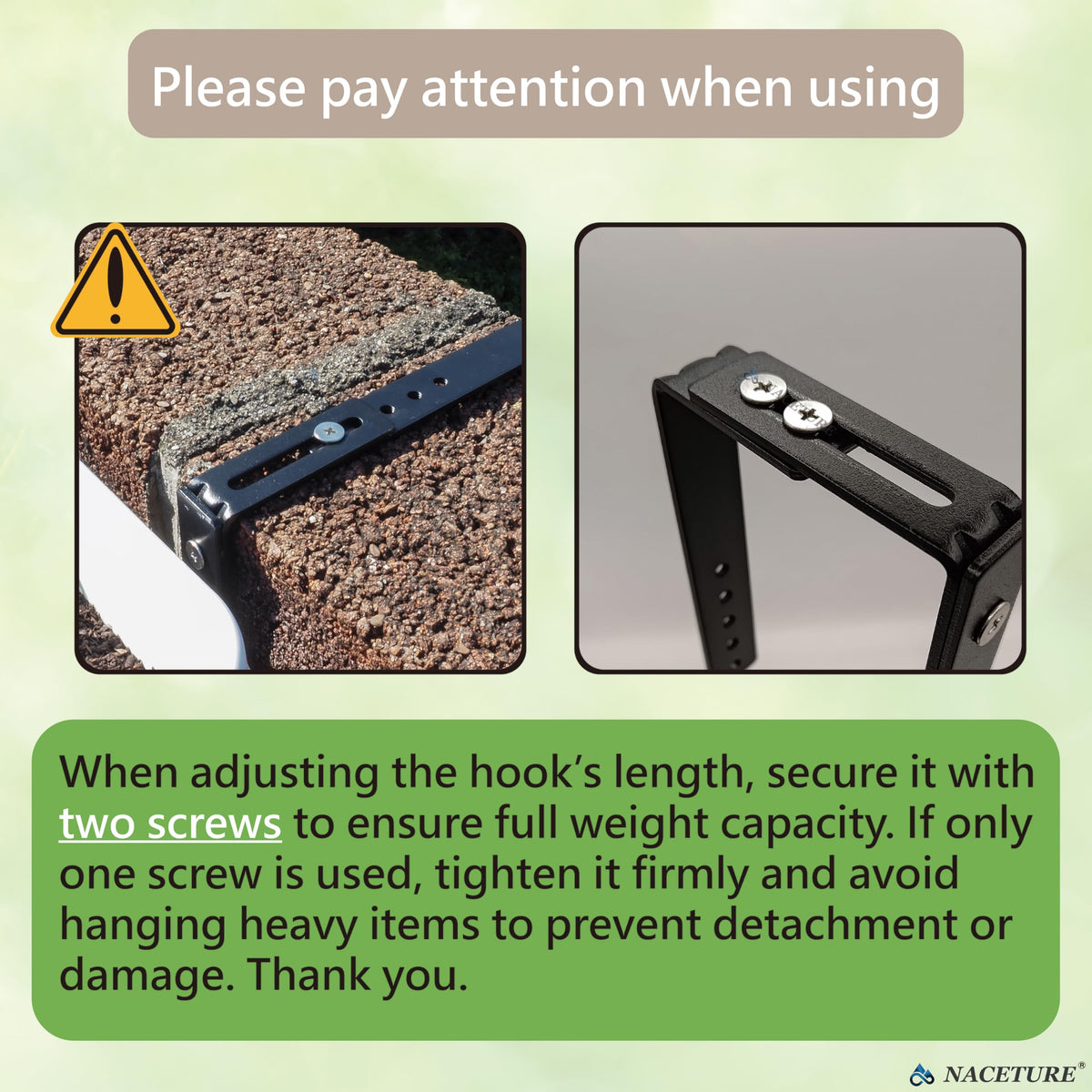 NACETURE rail fence plant holder in use on outdoor railing