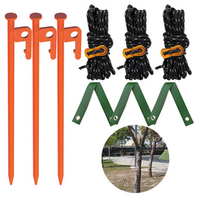 NACETURE Tree Stake Kit—10-inch metal stake stabilizes a leaning young tree