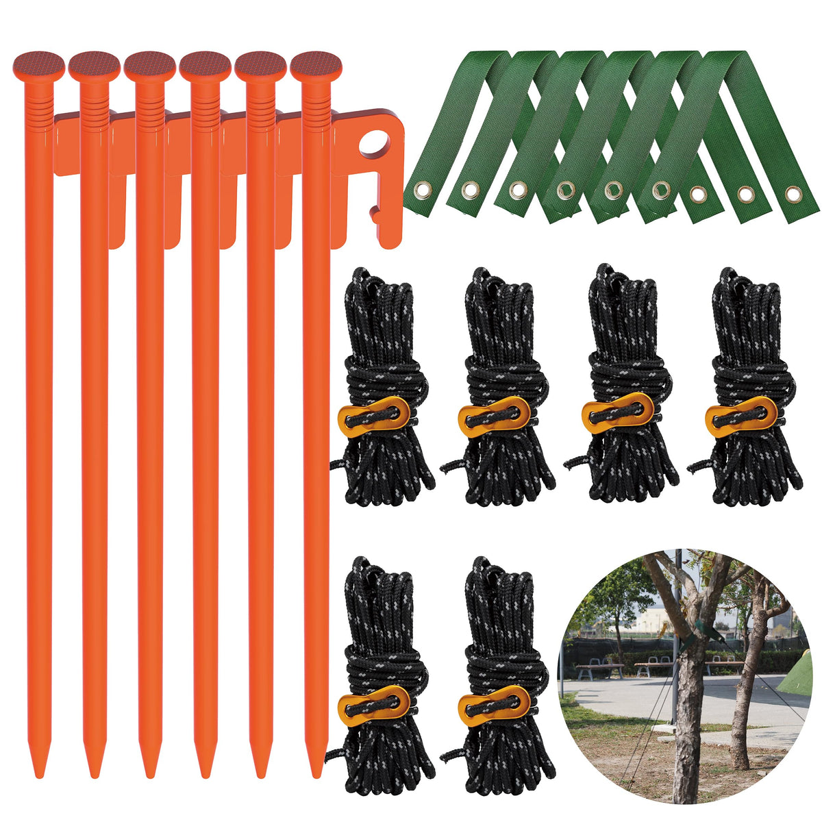 NACETURE Tree Stakes 11.8 inch provide sturdy support for young trees.