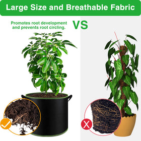 NACHLYNN foldable grow bags save storage space when not in use.