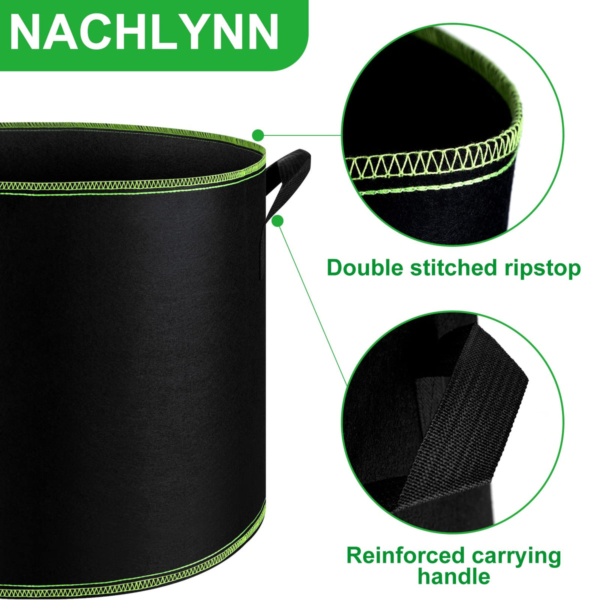 NACHLYNN grow bags for indoor and outdoor use on balconies or patios.