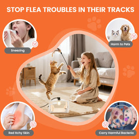 Nacoman compact design blends with home decor while trapping fleas