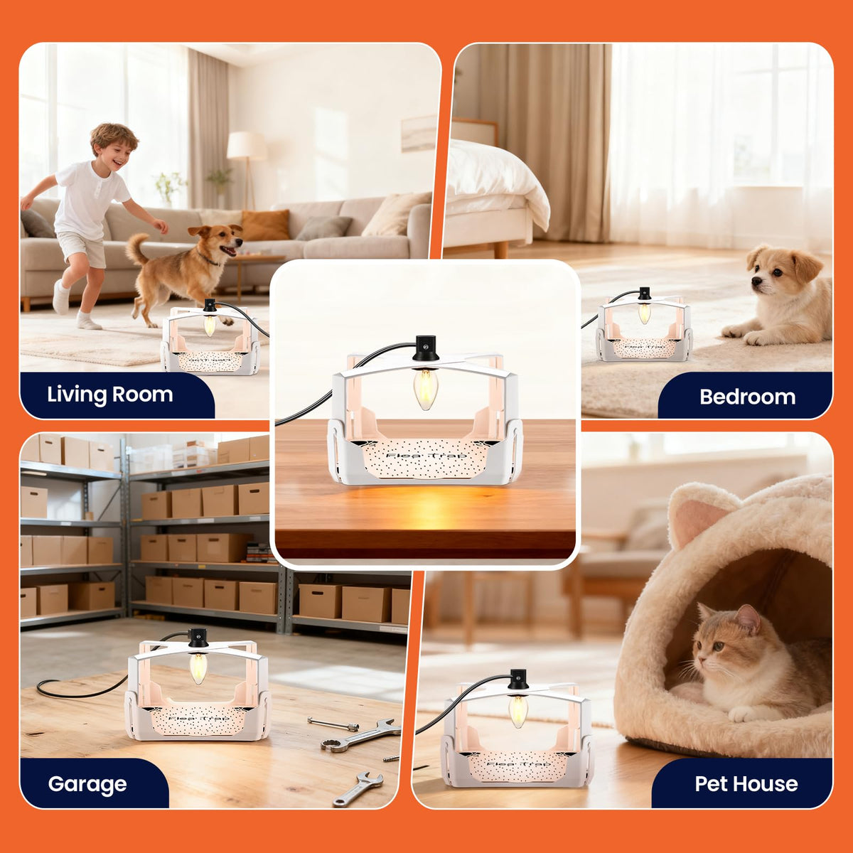Nacoman easy installation of the indoor flea trap in minutes