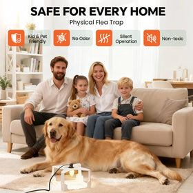 Nacoman flea trap with power switch enabling flexible placement