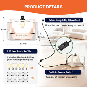 Nacoman sticky pads eight-pack ready to replace for ongoing capture