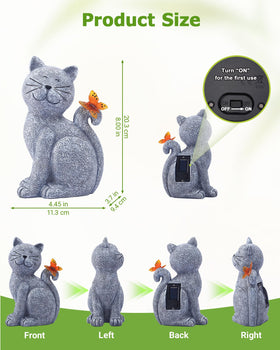 Nacome garden statue with butterfly accents adds decorative charm to yard