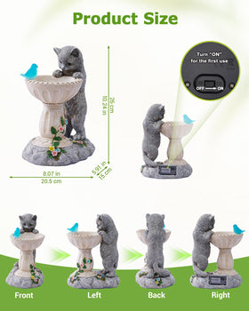 Nacome Solar Cat Statue package showcases recycled materials and eco packaging.