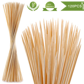 NadaKin 120-pack bamboo sticks ready for camping trips and backyard gatherings