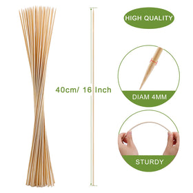 NadaKin 16-inch bamboo roasting sticks showing safe campfire length