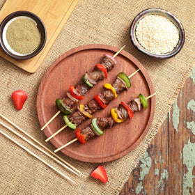 NadaKin bamboo skewers with safe tips support kid-friendly grilling