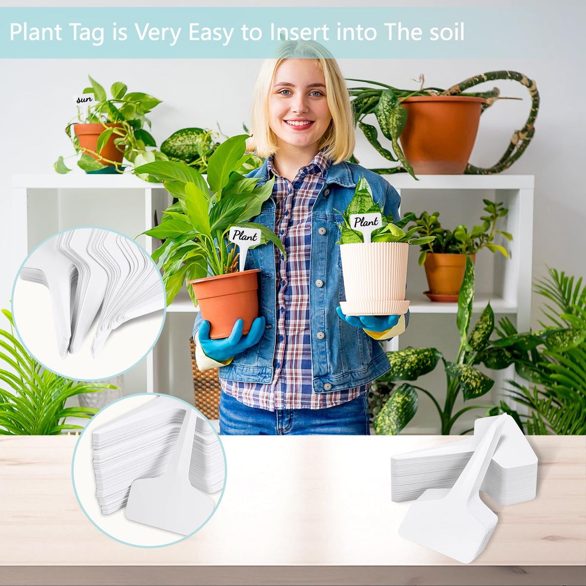 NadaKin indoor/outdoor plant labels help track vegetables and herbs.