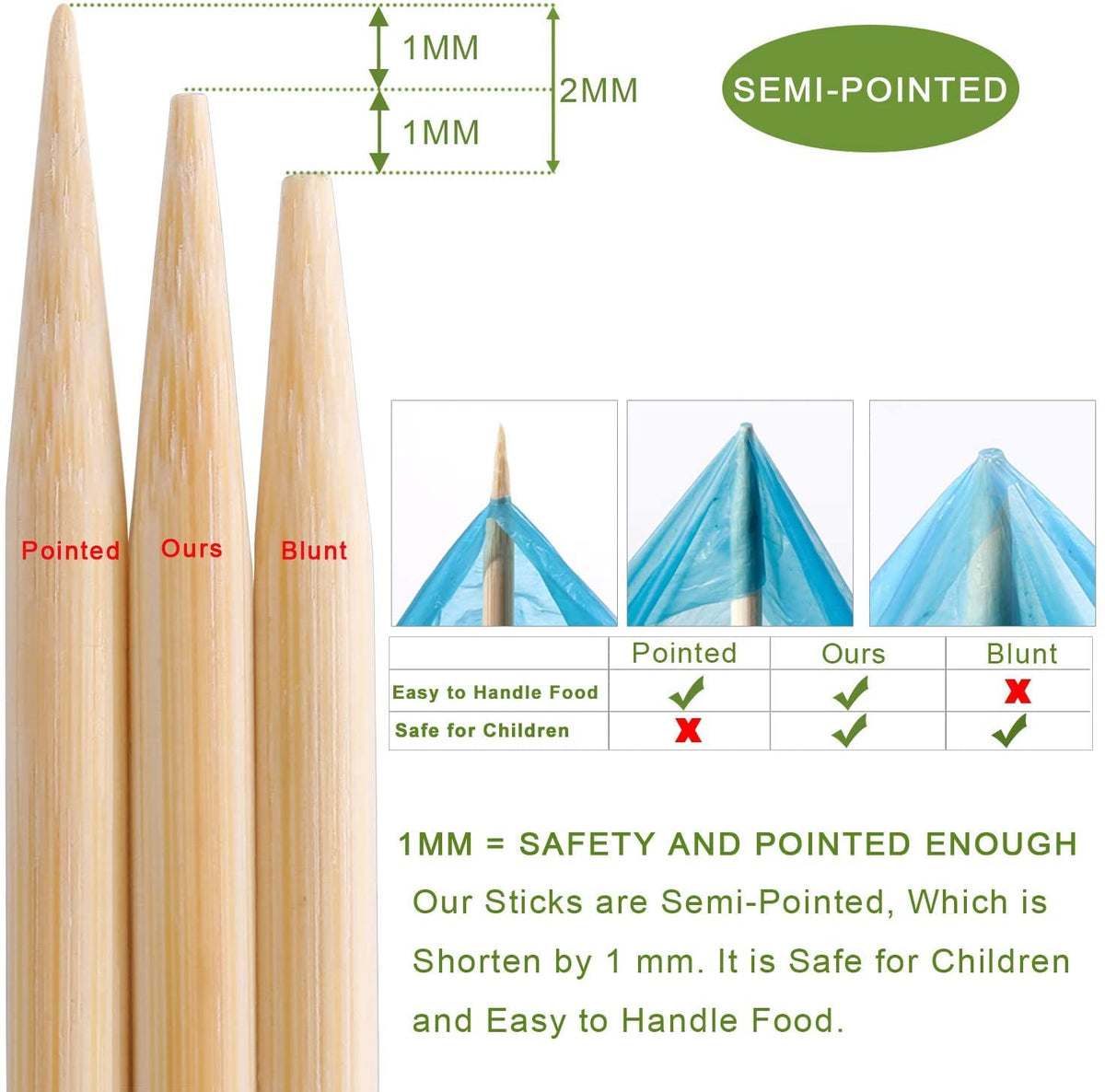 NadaKin versatile roasting sticks suitable for marshmallows, fruit, and kebabs