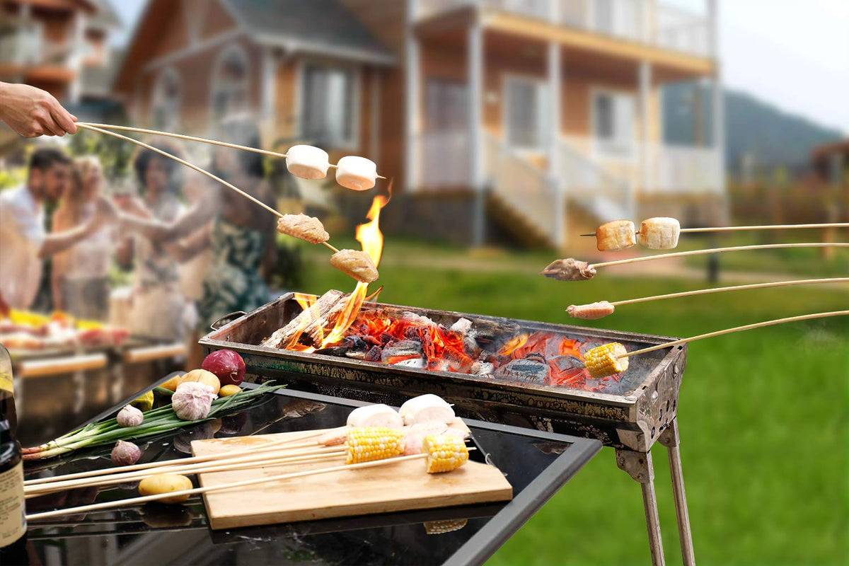 NadaKin multipurpose roasting sticks for marshmallows, sausages, vegetables, and kebabs