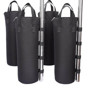 Nadrocene canopy weight bag with zipper top secures tent legs up to 40 lb each