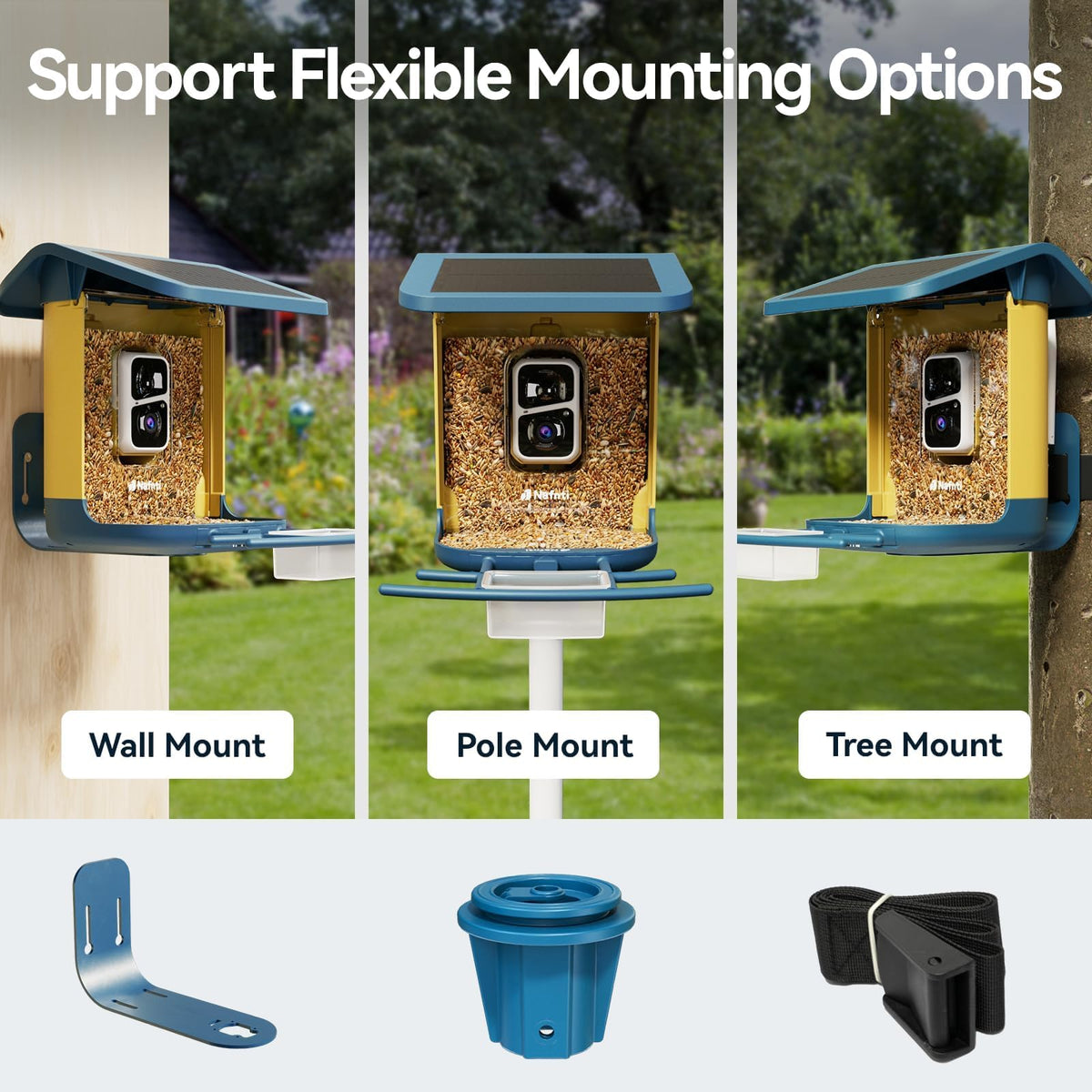 Nafnti Bird Feeder live alerts notify you of feathered visitors in real time.