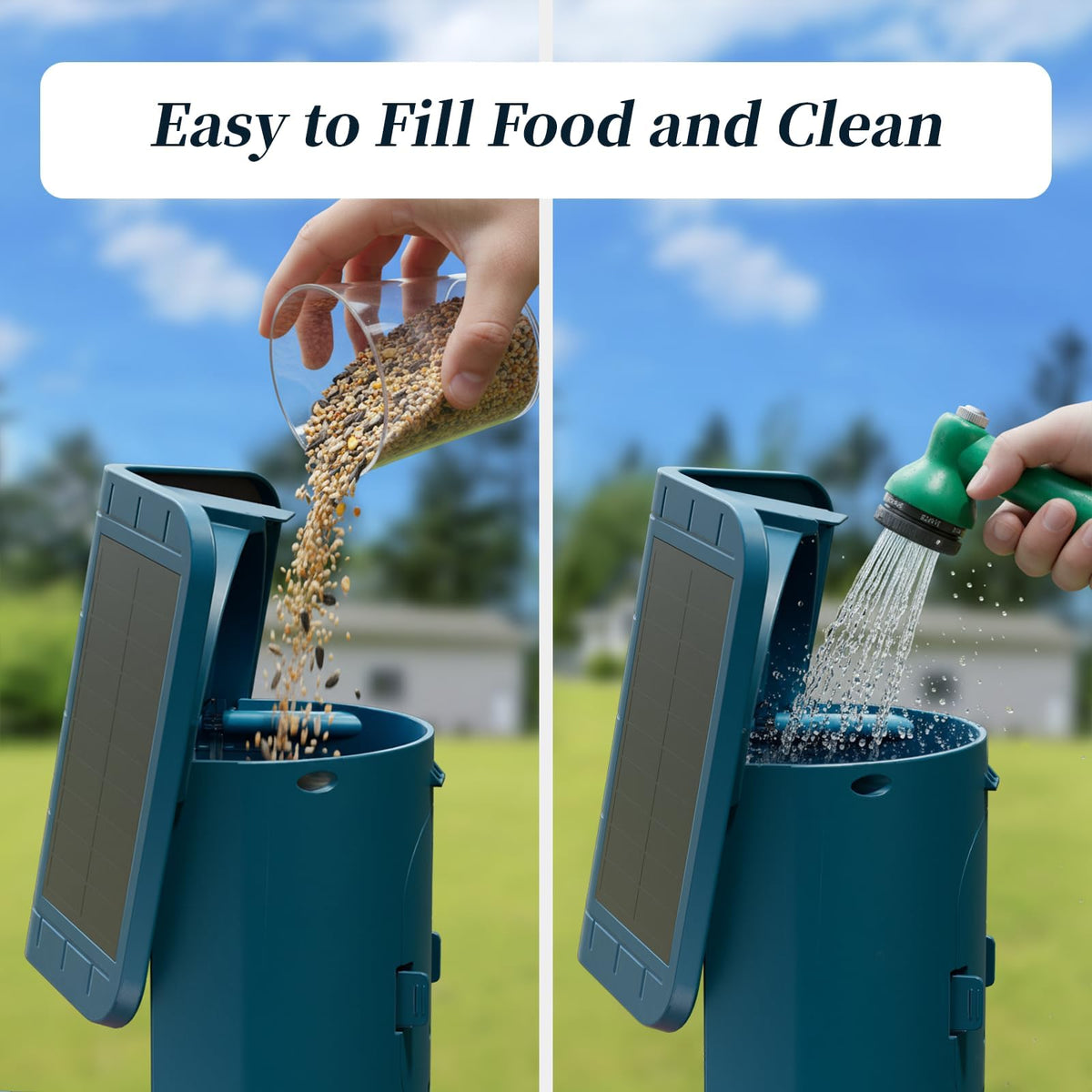 Nafnti Smart Bird Feeder 2K live view for crisp outdoor wildlife details
